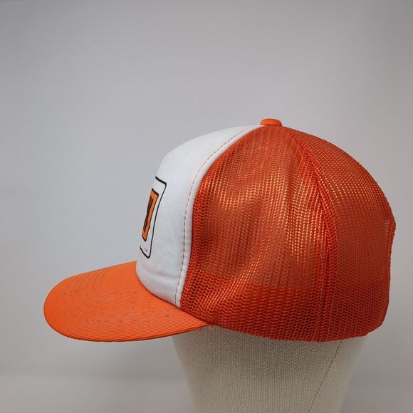 Yellow Snapback Trucker Hat Orange OS Adjustable Mesh Back 6 Panel YoungAn - Picture 3 of 8